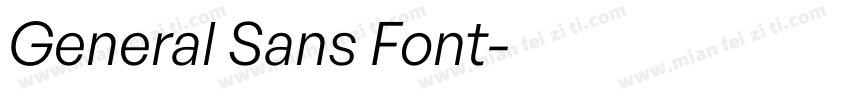 General Sans Font字体转换